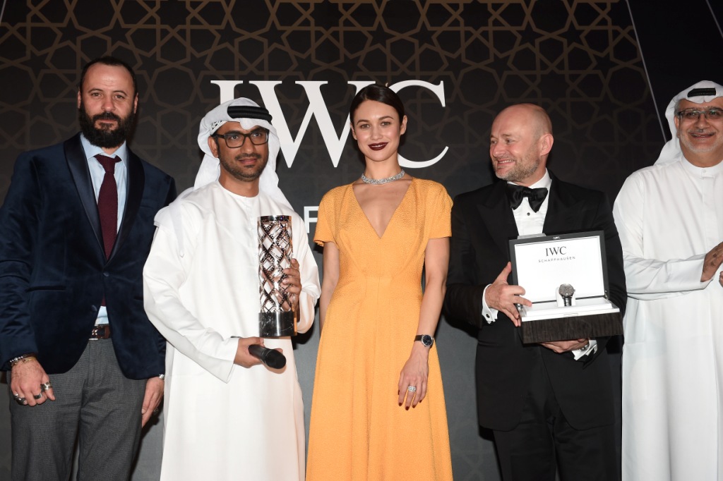 First Name Last Name, Title, XXX and XXX attends the fifth IWC Filmmaker Award gala dinner at the 13th Dubai International Film Festival (DIFF), during which Swiss luxury watch manufacturer IWC Schaffhausen celebrated its long-standing passion for filmmaking at One And Only Royal Mirage on December 8, 2016 in Dubai, United Arab Emirates.