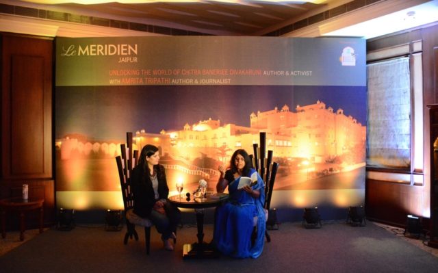 Unlocking the world of Chitra Banerjee Divakaruni with Amrita Tripathi at Le Meridien Jaipur